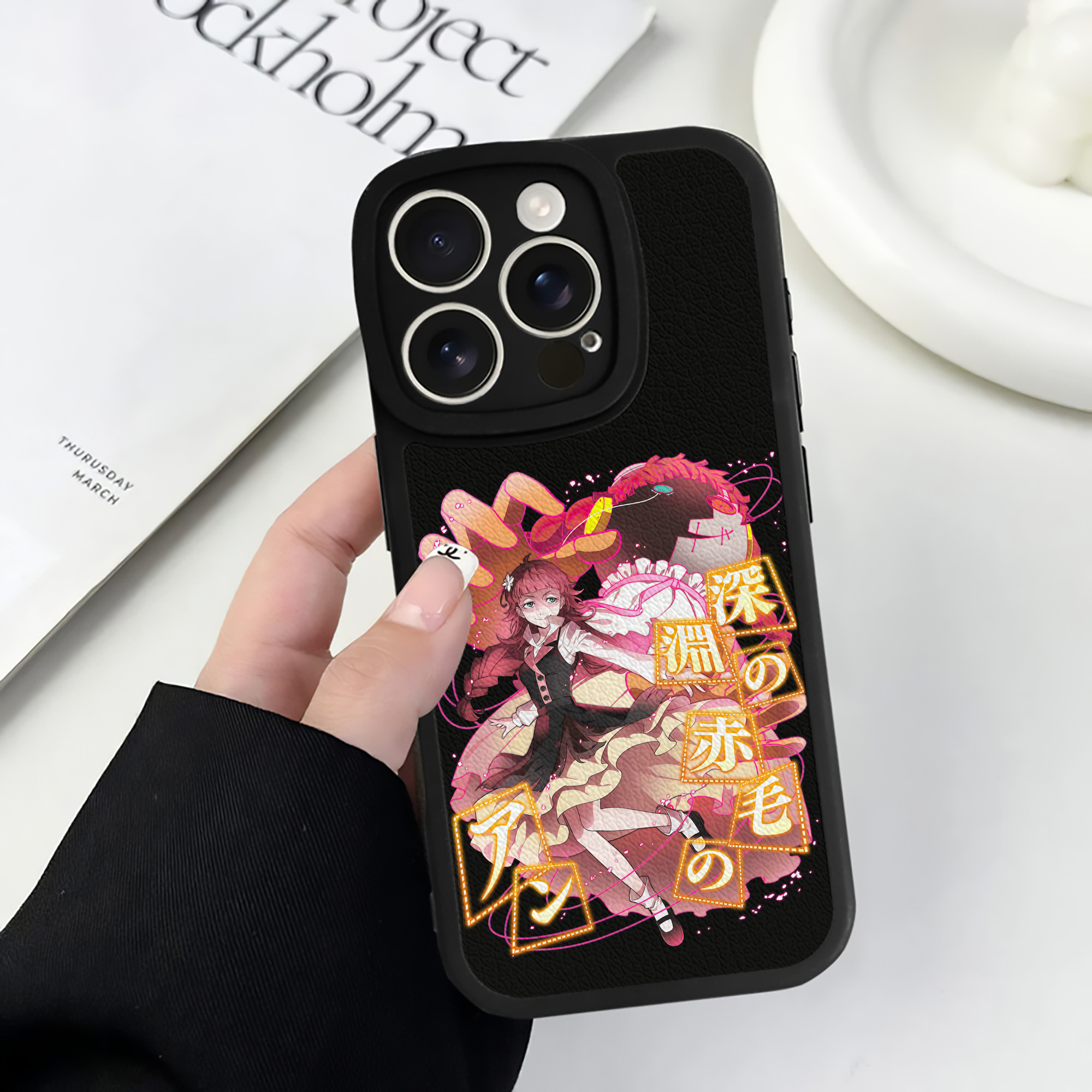 （画像用） 文豪ストレイドッグス Bungo Stray Dogs 【iPhone 16シリーズ対応】シリコンスマホケース（レザー調） 材質：シリコン